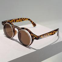 Vintage y2k Round Gothic Steampunk Sunglasses For Men Male Women Luxury Brand Designer Metal Mirror Flip Lens Sun Glasses UV400
