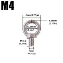 M4 M5 M6 M8 Kilpiniai varžtai Nerūdijančio plieno kėlimo kilpos Kėlimo žiedai Kabinimo veržlė Varžtas Lengvas montavimas Jūrinio takelažo priedai 1pc