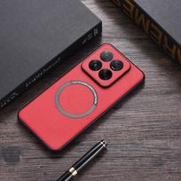 Magsafe Magnetic Wireless Charging Case For Xiaomi 15 Ultra Mi 15 Pro 14T Pro 14  PU Leather Cover For Xiaomi 14
