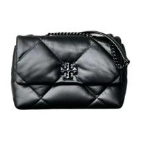 Tory Burch Kira Logo Quilted Leather Crossbody Shoulder Bag Small Women Bags Black 170620-002 Basic Set (Bag+Dust Bag)