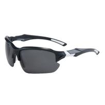 Sports Polarized Sunglasses with Nose Anti-UV Cycling Portable Sun Protection Pad Lightweight Eyewear Fishing Glasses juoda/balta
