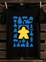 Carcassonne Strategy Board Game T-shirt M blue