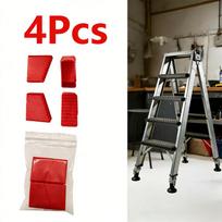 4Pcs Universal Rubber Ladder Foot Pads, Non-Skid Insulating Step Ladder Feet Covers, Durable Ladder Leg Protectors