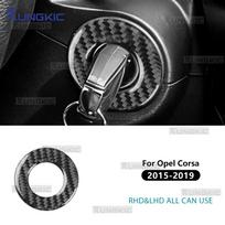 Carbon Fiber Style Interior Sticker for Opel Corsa E X15 2015 2016 2017 2018 2019 LHD RHD Interior Panel Black Carbon juoda