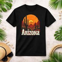 Retro Arizona Home State AZ Desert Sunset Vintage T-Shirt XL