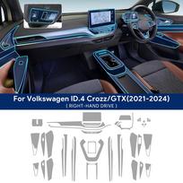 TPU Gear Shift Collar for Volkswagen VW ID.4 Crozz GTX 2021-2024 Center Console Protective Film right hand drive