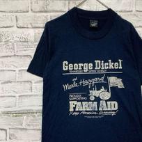 USA-made 90s vintage T-shirt! Single Stitch Blue Vintage S 0430 S