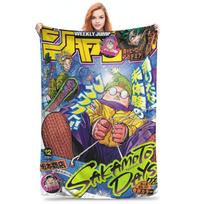 Anime Sakamoto Days Blankets Multi-function Fleece Sofa Throw Blanket for Home Bedroom Travel Throws Bedspread Quilt Size: 75*100cm, Weight: 230 GSM