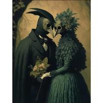 Dark Academia Menas Vampyro Šikšnosparnio Plakatai Spaudiniai Galerijai Svetainei Namų Dekorui Viktorijos Gotikos Raganos Drobės Tapyba Sienų Menas 21X30CMNo Framed