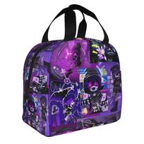 Murder Drones Anime Insulated Lunch Tote Bag for Women Movies Games Portable Thermal Cooler Food Lunch Box Outdoor Camping One Size purple