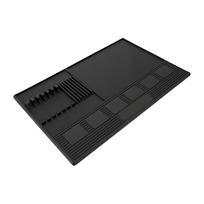 Magnetic Barber Mat 6 Strong Magnets Scissor Comb Slots Non Slip Heat Resistance Water Proof Barber Tool Mat Large Size