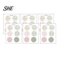 Easy Peel Wall Stickers 6Pcs Colorful Polka Dots Stickers, Self-Adhesive Vinyl Decals, Removable Scratch-resistant And Stick Decals for Bedroom Living A