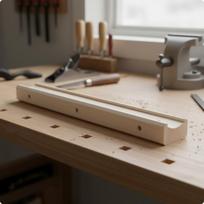 DoubleSided Fingerboard Support Curved and Straight Wooden Repair Stand for Luthiers,