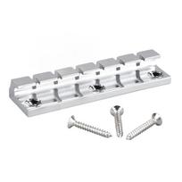 Silver Color Electric Guitar Bridge Metal Material Fixed Saddle Bridge  Electric Guitar Replacement