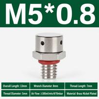 Waterproof Breather Valve Nickel Plated Pressure Balance Plug Durable Vent Plug M5x0.8-7
