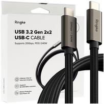 Ringke Usb 3.2 Gen 2X2 Type-C Cable Pd240W 200Cm Black