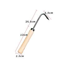 Robust Potted Root Hook Single Claw Grass Hook Wooden Handle Root Hook  Bonsai Maintenance Style 1