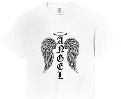 Angel Wings Halo Feathers God Awesome Funny Gift Comfort Colors Crop Top Unisex T-Shirt XXL