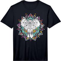 Elephant Henna Stylish Artistic Wildlilfe Gift Performance T-Shirt Unisex T-Shirt S