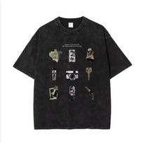 Distressed Vintage Relics Camera Film Keys Ashes Graphic Tee T- Unisex T-Shirt L