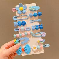 Cartoon Bowknot Flower Hair Clips Baby Girls Yellow Pink Hairpin Barrettes Headwears Kid Hair Accessories Candy Colors