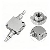Mini Excavator Cushion Valve Kit 120cm Hose Hydraulic Swivel Motor Buffer Valve for Small Excavators with 1/4 Inch Hose and M14x1.5 Thread Port alloy steel