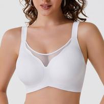 Women Wireless Seamless Comfortable Daily Bra For Large Bust S balta