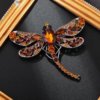 Women Dragonfly Brooch With Sparkling Rhinestone Wings Fashion Coat Jewelry Accessory For Holiday Party Or Gift A5