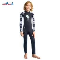Kids 1.5mm Neoprene Wetsuit Diving Snorkeling Surfing Jellyfish Protection Warm Full-Body Long Sleeve Small