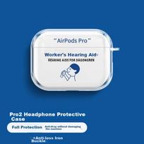 Apple AirPods Pro 2 Case [Worker] Earphone Cover for Wireless Bluetooth Earphones, Non-Slip Creative Shockproof Transparent Soft Shell Storage Case