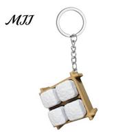 Moldy Tofu Toy Keyboard Fidget Toy, 3D Printed Tray Finger Portable Stress Reliever Clicker, 4-in-1 Push Button Keychain Pendant for Relief