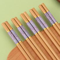 Chinese Style Marbling Gift Anti-skid Sushi Chopsticks Dinnerware Set Kitchen Supplies Tableware violetinė
