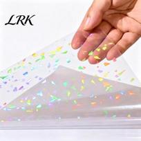 Holographic Laminating Sheets 2PCS Film, with Rainbow Shimmering Effect, Waterproof Festive Effect Scratch-Proof Precoated for Cards And DIY Projects 2pcs beige