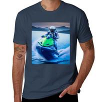 Astronaut in the Jetsky TShirt Gym Exercise Short Sleeve TShirt S