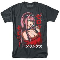 Zero Two Shirt Darling in the Franxx Anime Manga Hentai Waifu Cosplay T-Shirt XXL