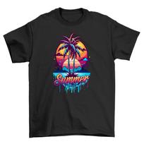 Summer_12 feel Palm Tree Paradise T-shirt Summer feel Unisex Design XXXL