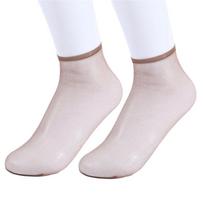 Ultra-thin Breathable Sock Women Non-slip Crystal Silk Solid Color Dots for Casual Women Summer Daily Ankle Silk Stock ruda