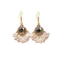 Imitation Pearl Tassel Drop Earrings Hook Piercing Exaggerated Tassel Earrings  Girls Gift auksas