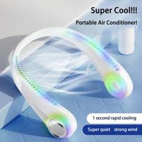 KNCOKAR  Xiaomi Hanging Neck Fans Mini Portable Bladeless USB Rechargeable Mute Fan For Outdoor Ventilador Abanicos Cooling balta