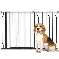 Wide Dog Safety Gate, with Door Pressure, for Doorways, Hallways, Staircases - Black 115 x 4 x 76 cm juoda