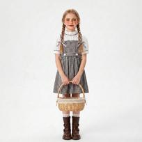 Girls Oktoberfest Dress Costume Set - Plaid Uniform Performance Outfit for Kids 120