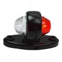 White and red LED marker lamp on an oval base 12V-24V - LD 465