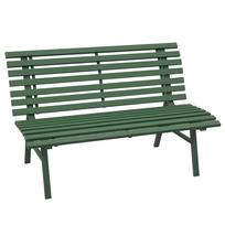 Garden Bench Park Bench, Slat Design, Weather-Resistant, Aluminum, 123 x 67 x 79 cm, Green 123 x 67 x 79 cm žalia