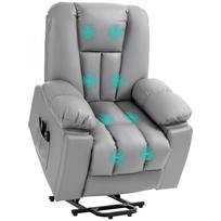Massage Chair Recliner Chair Senior Chair, Remote Control, Side Pockets, 94 cm x 96 cm x 106 cm, Dark Grey 94 x 96 x 106 cm tamsiai pilka spalva