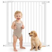 Stair Safety Gate, Barrier Gate without Drilling, with Automatic Closing, for Kids, Kitchen, Stairs, 76-80 x 76 cm, White 80 x 3 x 76 cm balta