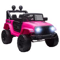 Elektrinis automobilis vaikams 12V Elektrinis vaikiškas automobilis su nuotolinio valdymo pultu 2 varikliai LED garsinis signalas Vaikams nuo 3-6 metų 100x65x72 cm Rožinis 100 x 65 x 72 cm rožinė