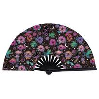 Gradient Colorful Kung Fu Fan Large Clacking Fan Japanese Style Hand Rave Fan  Performance Style 5