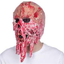 Helovino kruvino veido zombių kaukė baisių kostiumų vakarėliui Cosplay vaiduoklis Siaubo galvos apdangalai Latekso tirpstančio kraujo kaukolės kaukė raudona