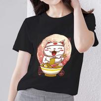 Women's Casual Slim T-shirt Summer Classic Japanese Anime Print High Quality T-shirt S-5XL Short Sleeve Top Women's Clothes XL
