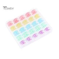 25Pcs/Box Household Coils Plastic Reel Sewing Machine Part Bobbin Storage Case